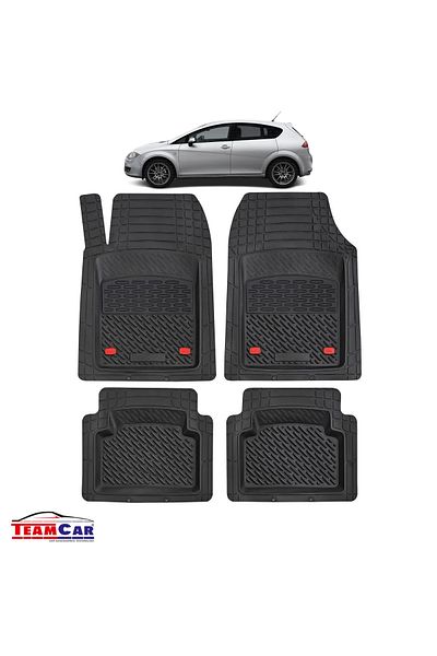 TEAMCAR ® Tray Type Car Mats Compatible With Seat Leon Mk2 (2005–2012) - Hatchback