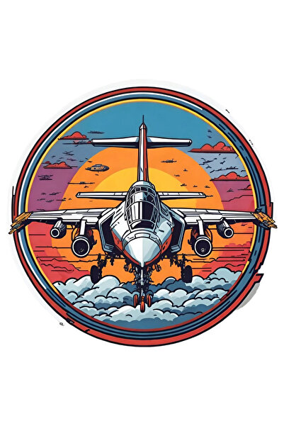 INOVATIX Set de 8 piese, autocolant avion de vânătoare, INOVATIX®. 6 cm