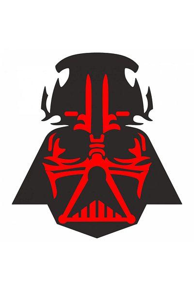 INOVATIX Set de 8 piese, autocolant Darth Vader Mandalorian Star Wars, INOVATIX®. 6 cm