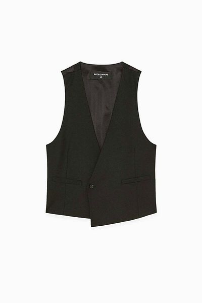 Patrizia Pepe REGULAR FIT VEST - PATRIZIA PEPE - 46, BLACK