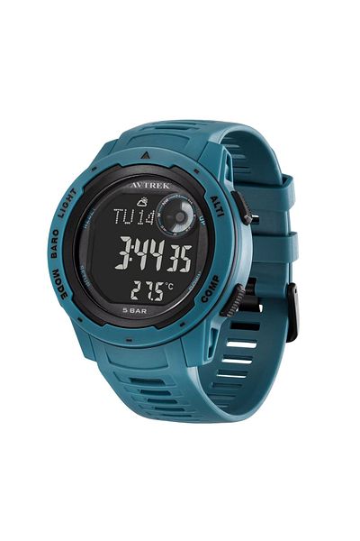 delis Ceas barbatesc digital Avtrek CS1761, silicon, albastru, cadran negru