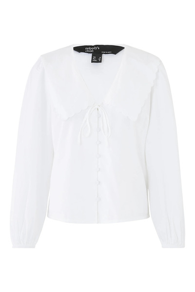 Nobody’s Child Organic Cotton Long Sleeve Birdie Blouse, Comfortable and Styl...