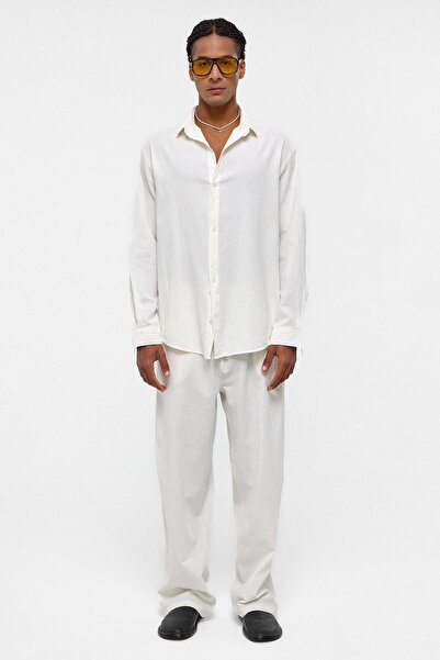 VAMOSCLO Basic Oversize Linen Suit Ecru