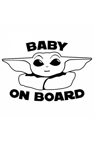INOVATIX Set de 8 piese, autocolant Bebeluș la bordul Mandalorianului, INOVAT...