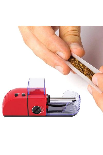 Teno Teno® Electric Cigarette Maker, tobacco injector, 5 grinding levels, red