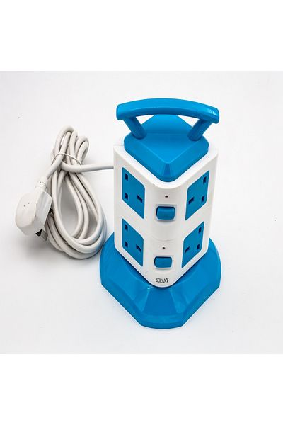 Others Power Socket Extension 3M Cable, 2 USB Ports, Over Power Protection, 2500W Max, 13A, 250V Multicolor