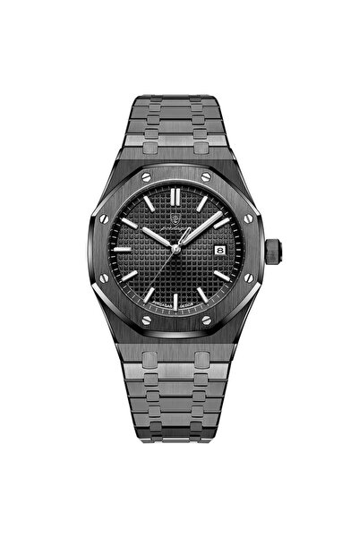 delis Ceas barbatesc Poedagar CS1858, otel inoxidabil, negru, cadran negru