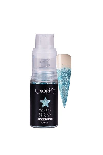 LUXORISE Ombre Nail Art Spray LUXORISE Laser Glam - Acvamarin