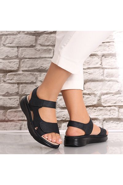 MODA STİL Sandale Dama Negre Din Piele Ecologica Zola, 39