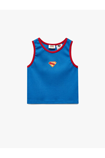 Koton Pamuklu Ribanalı Bisiklet Yaka Superman Lisanslı Atlet