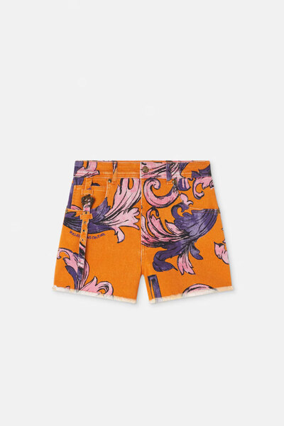 VERSACE JEANS Pantaloni scurți cu imprimeu baroc - - 30, Portocaliu
