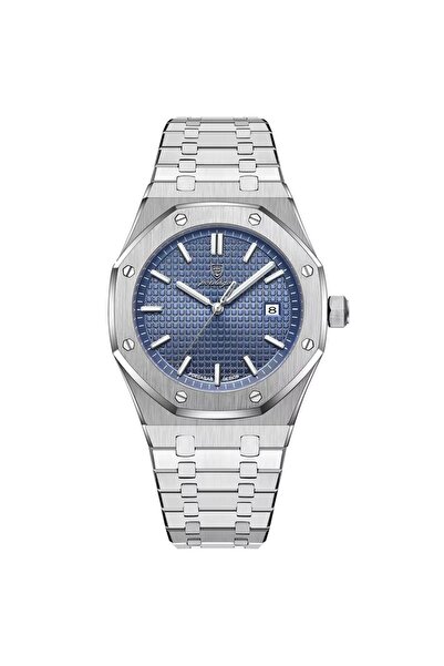 delis Men's watch Poedagar CS1860, stainless steel, silver, blue dial