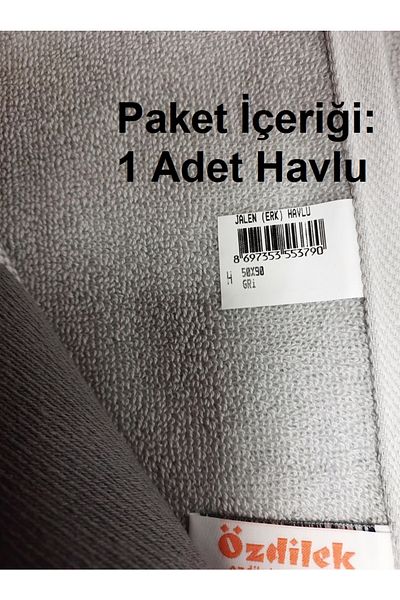 Özdilek Özdilek 1 Piece Kdf Cotton Hand-Face Towel (50X90)-Jalen Gray