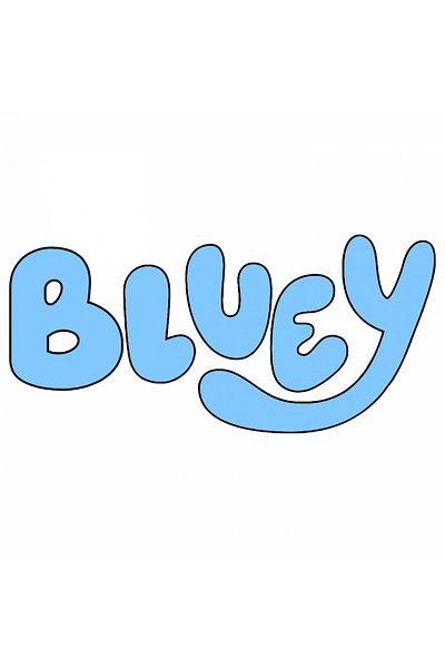 INOVATIX Set of 8 pieces, Sticker Bluey Logo, INOVATIX®. 6 cm