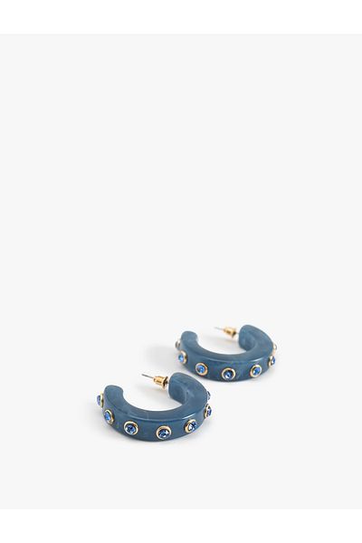 Koton Steel Alloy Bead Detailed Hoop Earrings - Koton X Melis Ağazat