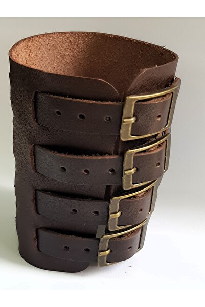 aysefe Gerçek Deri 4 Kemerli Geniş Osmanlı Bileklik