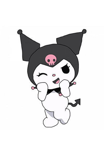 INOVATIX Set de 8 piese, autocolant cu Kuromi, My Melody, INOVATIX®. 6 cm