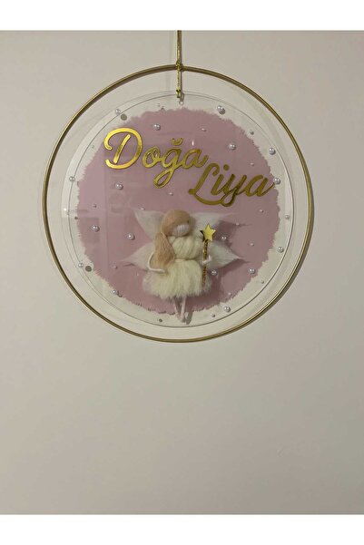 TWİN COLLECTION Keçe Bebek Halka Detay Pleksi Bebek - Yeni Doğan Kapı Süsü
