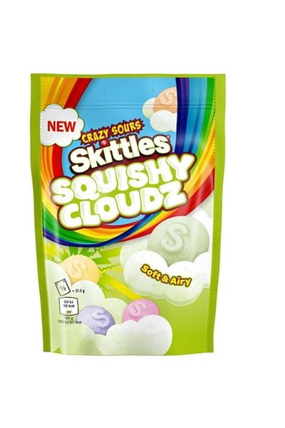 Skittles Skittles Squishy Cloudz Crazy Sour, gumă de mestecat 94g