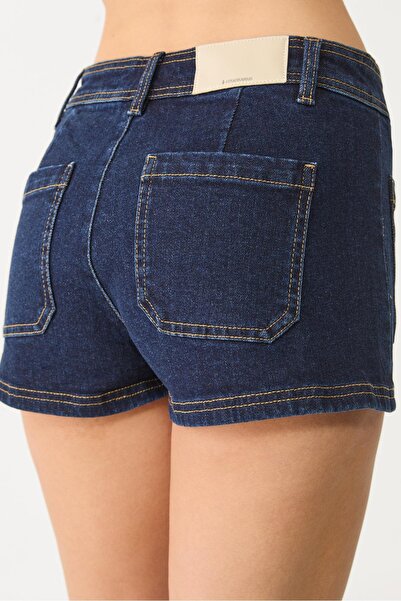 Stradivarius Mikro denim şort