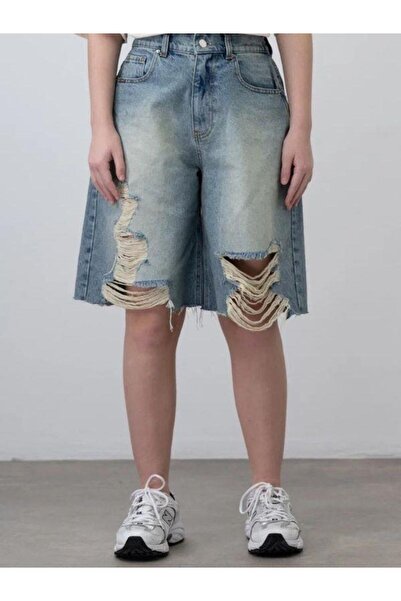 Zekids Girl's Ripped Denim Jeans Shorts