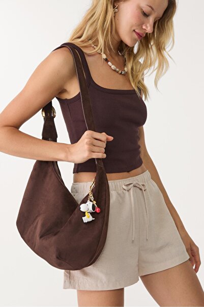 Stradivarius Snoopy charm key ring