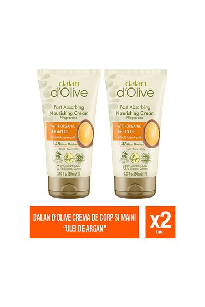 Dalan Set 2 x Dalan d’Olive – Hand cream with argan oil – 60 ml