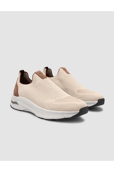 Cabani Knitwear Beige Men's Sports Shoes