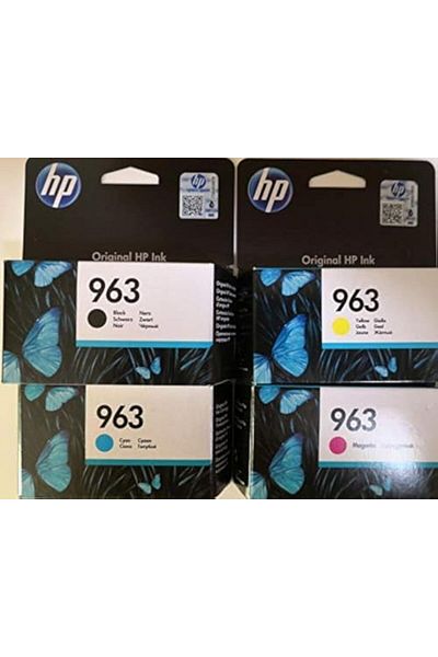 HP 963 Set of 4 Original Cartridges for HP Officejet Pro 9010, 9012, 9015, 9016, 9019, 9020, 9022, 9