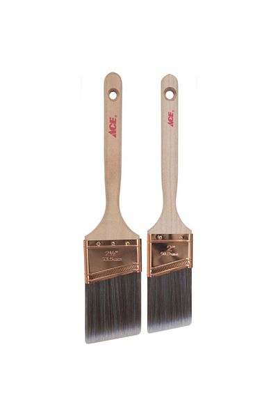 ACE 2-Piece Best Angular Sash Trim Paint Brush Set Multicolor