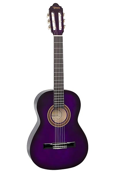 VALENCIA VC103PPS, classical guitar, 3/4 size, sunburst purple