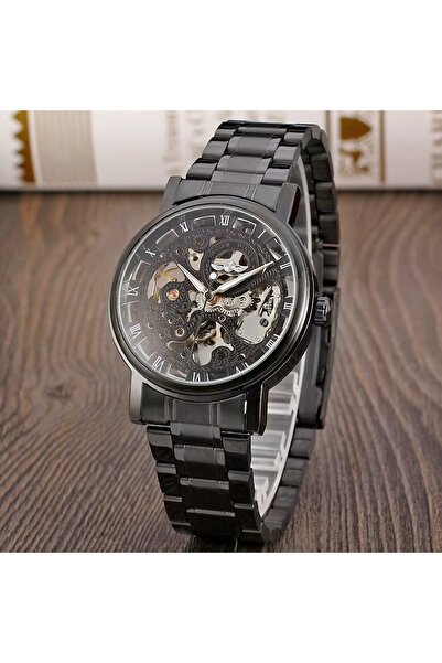 delis Ceas barbatesc Winner CS1739, automatic, otel inoxidabil, negru, cadran...