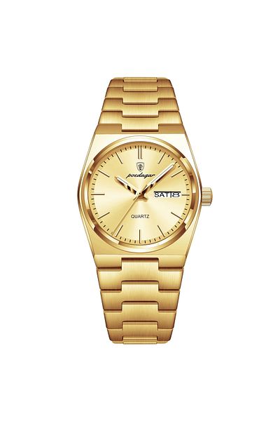 delis Men's watch Poedagar CS1796, stainless steel, gold, gold dial