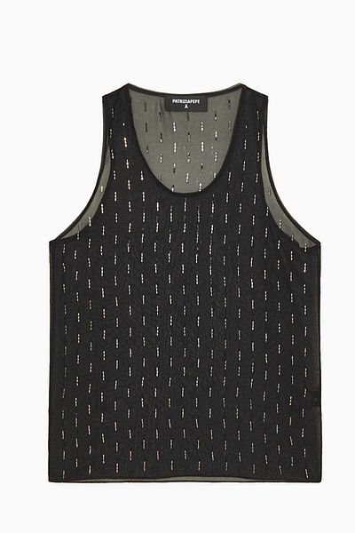 Patrizia Pepe Tricou transparent - - 52, Negru