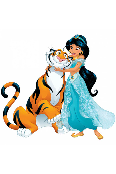 INOVATIX Set de 8 piese, autocolant Prințesa Jasmine și tigrul ei, INOVATIX®....