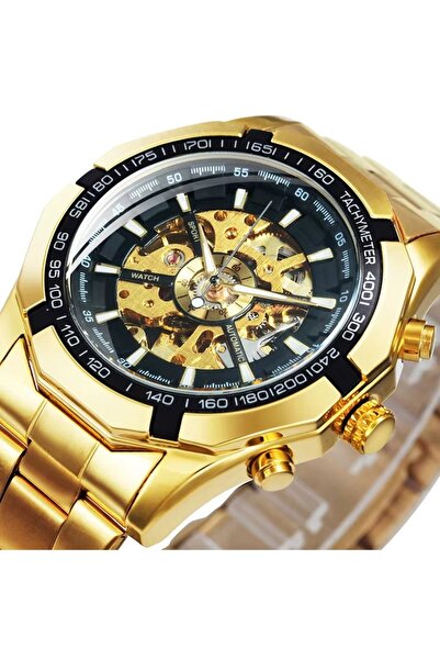 delis Ceas barbatesc Winner CS1735, automatic, otel inoxidabil, auriu, cadran...