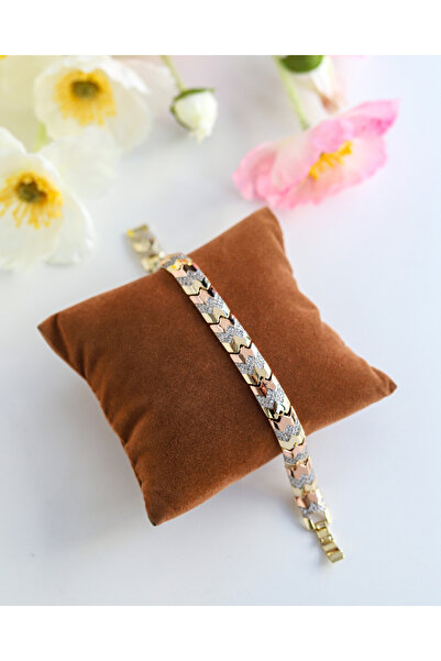 JujuuAksesuar سوار من الفولاذ والذهب البرونزي