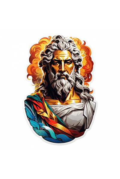 INOVATIX Set of 8 pieces, Sticker Zeus Greek god,, INOVATIX®. 6 cm