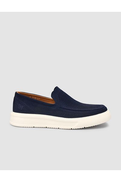Cabani Knitwear Laceless Navy Blue Men's Casual Shoes