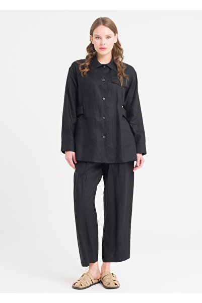 Armağan Linen Suit with Bag Pocket and Trousers