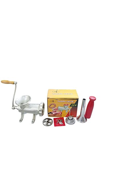 Russet Paslanmaz Bıçaklı 12 lik Kıyma Makinesi (Tokmak,İçli Köfte Aparatı,Sucuk Hunisi,Kuşbaşı Et Aynası)