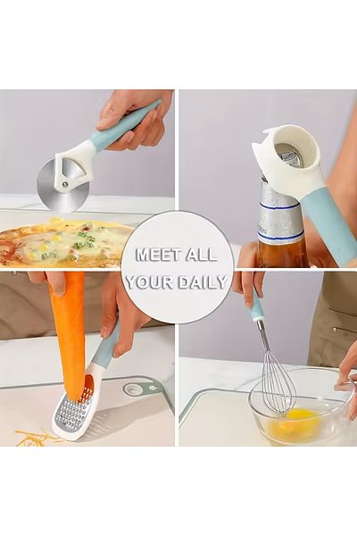 HTH 10 Pieces Multipurpose Use Kitchen Gadgets Set Stainless Steel Blade Multifunction
