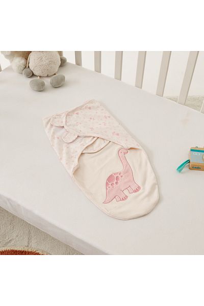 Juniors Dinosaur Embroidered Swaddle Wrap