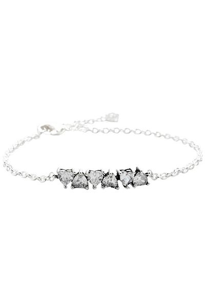 delis 925 silver bracelet, JW545, heart pattern, rhodium plated
