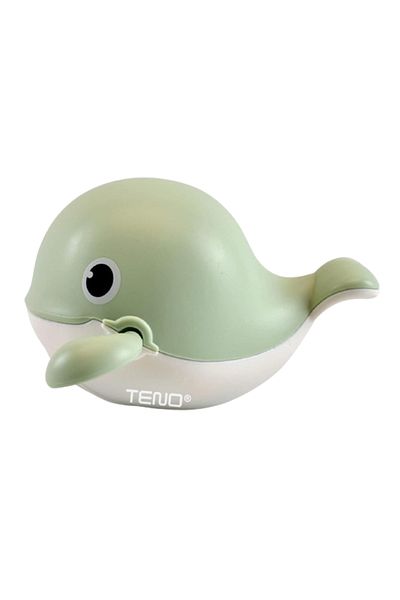 Teno Teno® Children's Bath Toy, Swimming Whale, 10.7x13.2cm, green