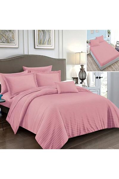 NufJoy Double bed linen DAMASK 6 pieces, Fitted sheet for mattress 160x200 cm or 180x200 cm