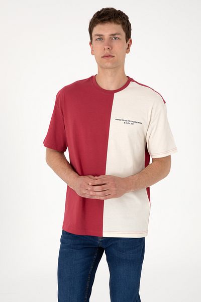 U.S. Polo Assn. Men's Comfort Fit Crew Neck Cherry T-Shirt 50306903-Vr223