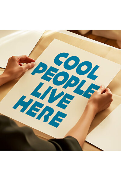 ARTHOUSECOLLECTIVE Poster COOL PEOPLE LIVE HERE – Graffiti tipografie modernă - Poster fără încadrare