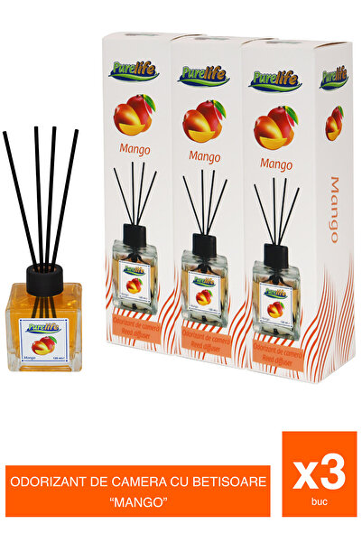 PureLife Σετ 3 αρωματικών χώρου σε στικ PureLife – Μάνγκο – 120 ml
