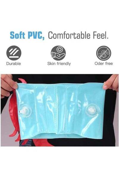 fulina 2Pcs Inflatable Swimming Armbands for Kids,Crab,Custom Designed for Kids at the Age of 3-6 Year,Blue